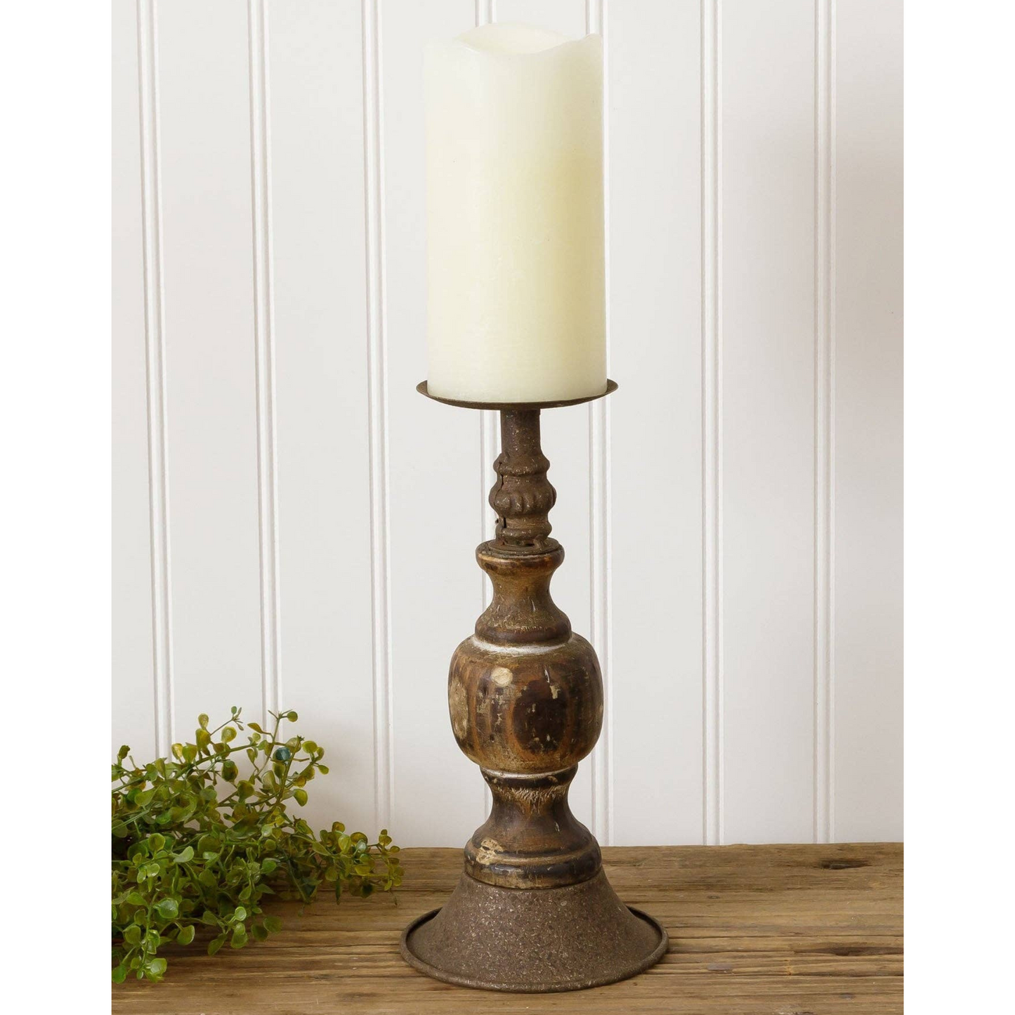 Vintage Wooden Candle Holder