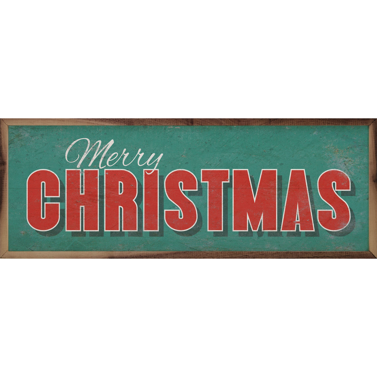 Retro Merry Christmas Green