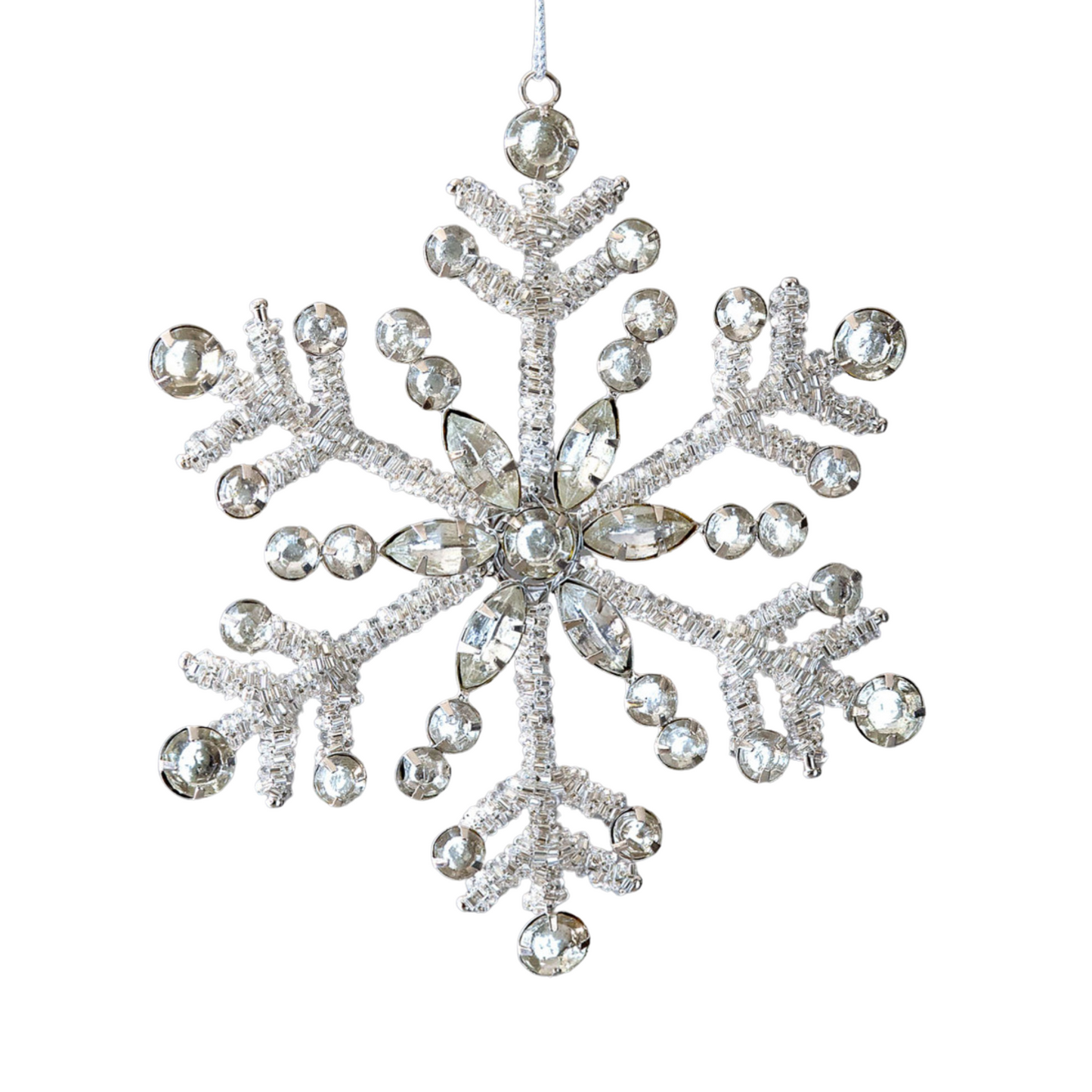 Rhinestone Snowflake Ornament