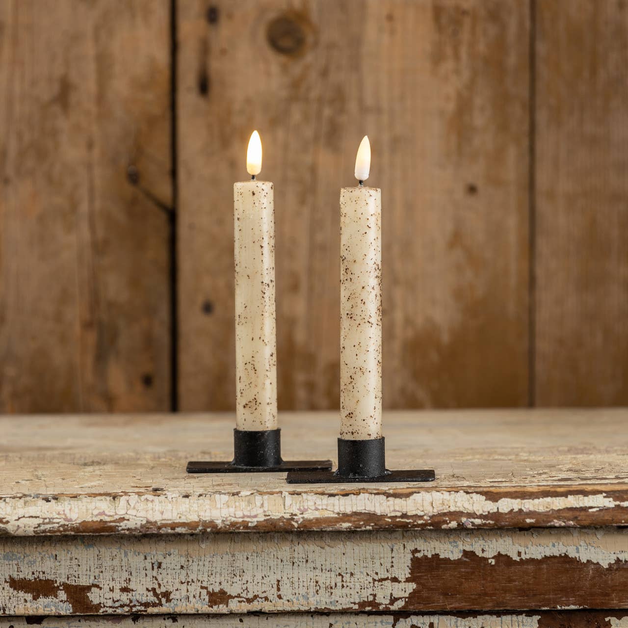 7" 3D Flame Cream Taper Holder