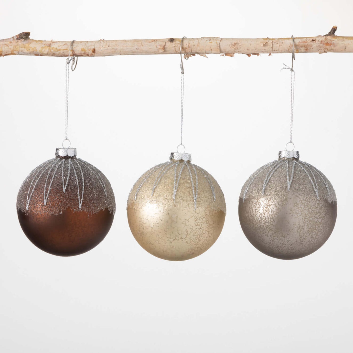 Frosted Metallic Ornament 4"