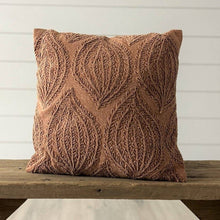  Stonewsh Terracotta Leaf Pattern Pillow