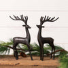 Matte Black Reindeer Figurines