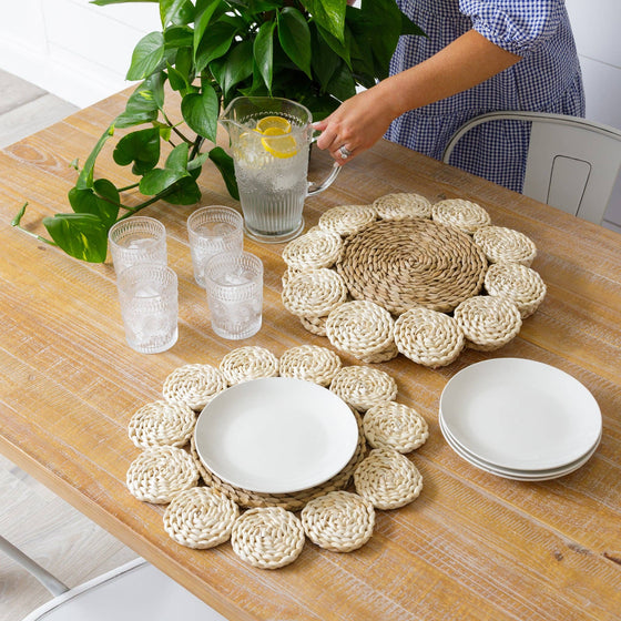 Braided Natural Straw Placemat
