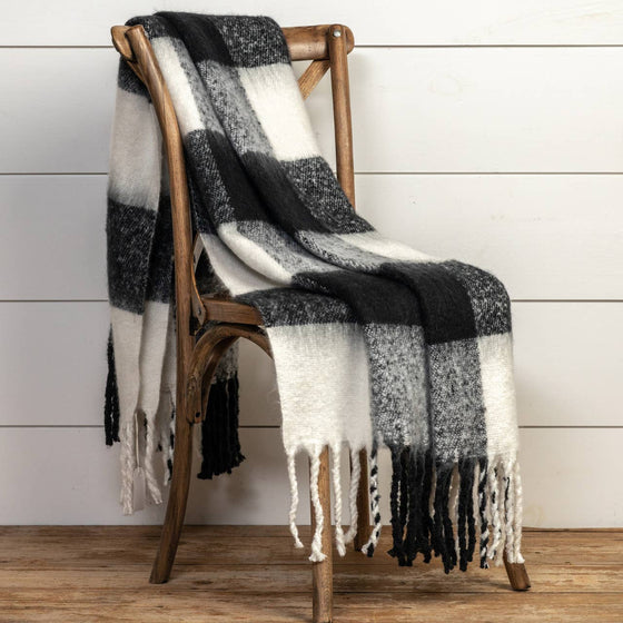 Black & White Check Blanket