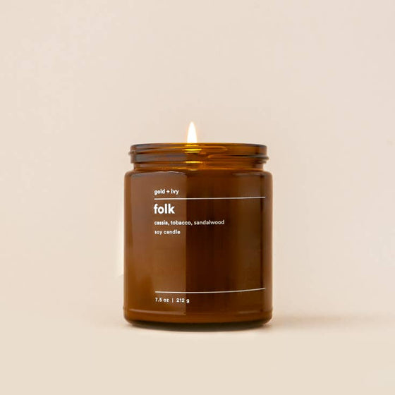 Folk soy candle 7.5 oz.