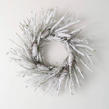  Flocked Pine Twig Wreath