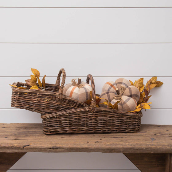 Rectangular Wicker Baskets with Handles