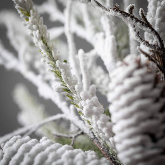 Flocked Pine Twig Wreath