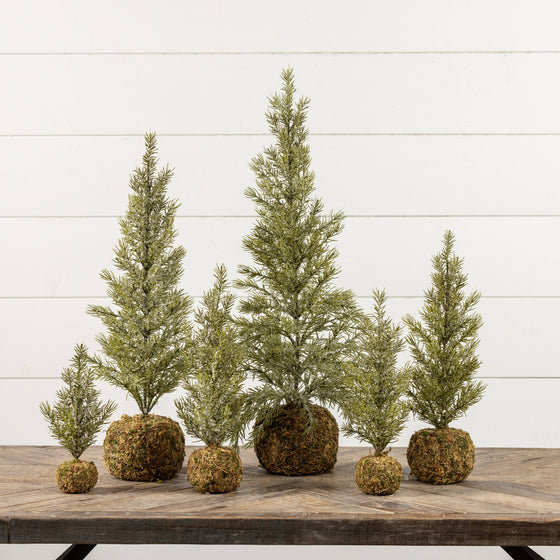 9.25" Pine Tree/ Moss Ball Base