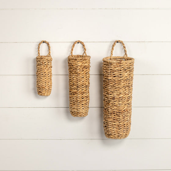 Tan Grass Wall Basket