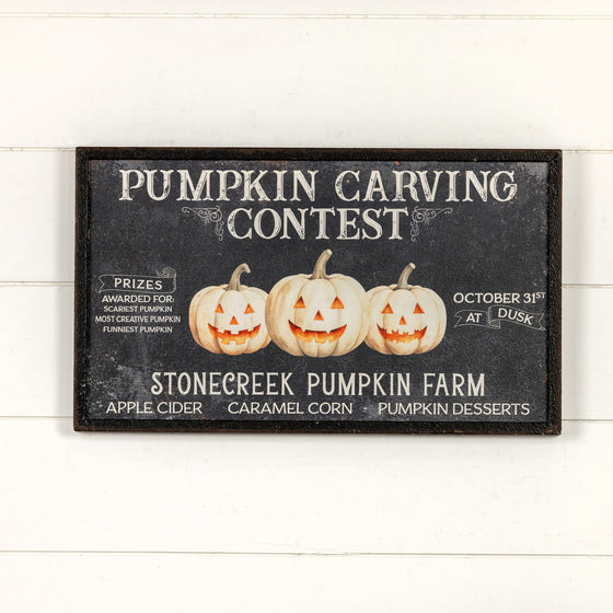 Pumpkin Carving Contest Sign