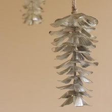  Antique Silver Metal Pine Cone Ornament