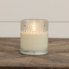  4" Dotted Glass 3D Flame Candle