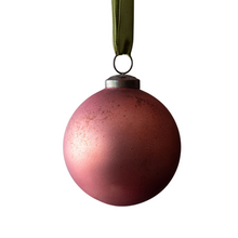  Antique Matte Rose Glass Ball Ornament