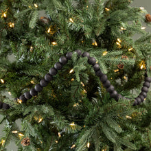  Round Black Wood Bead Garland