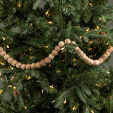  Round Stained Wood Bead Garland