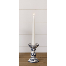  Blue Floral Taper/Pillar Candle Holder SM