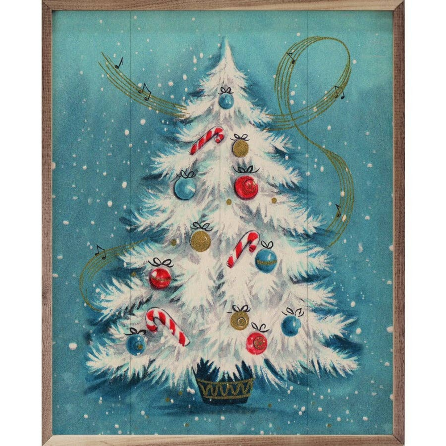 Blue Christmas White Tree