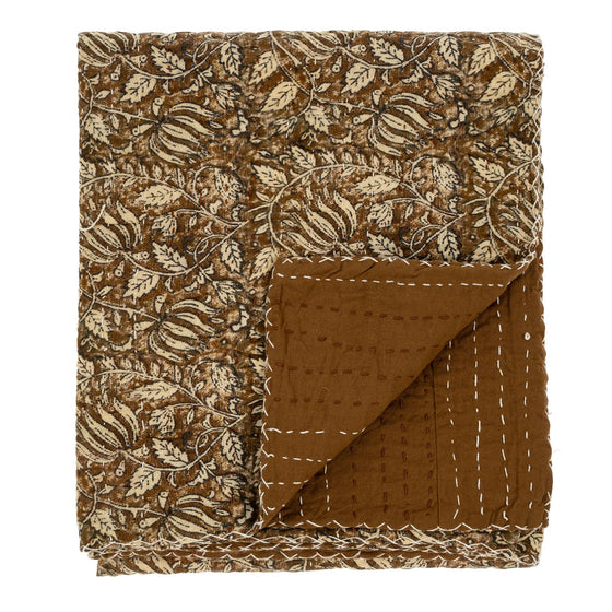 Willow Kantha Throw Blanket