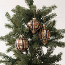  Neutral Plaid Ornaments