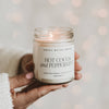 Hot Cocoa and Peppermint 9 oz Soy Candle