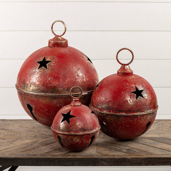 12" Red Star Sleigh Bell