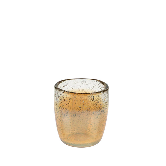 Bubble Glass Votive - Gold Luster, S