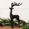 Matte Black Reindeer Figurines