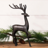 Matte Black Reindeer Figurines