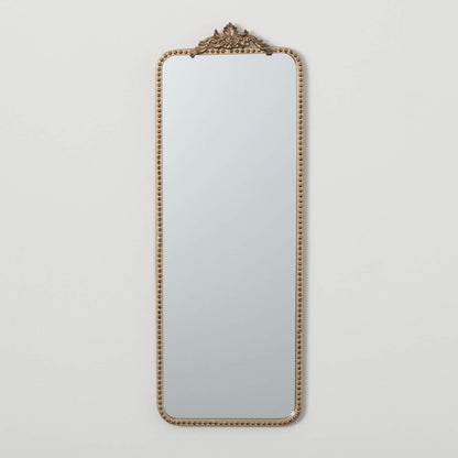 Elongated Gold Trimmed Mirror