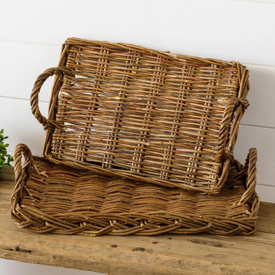 Wicker Basket Trays