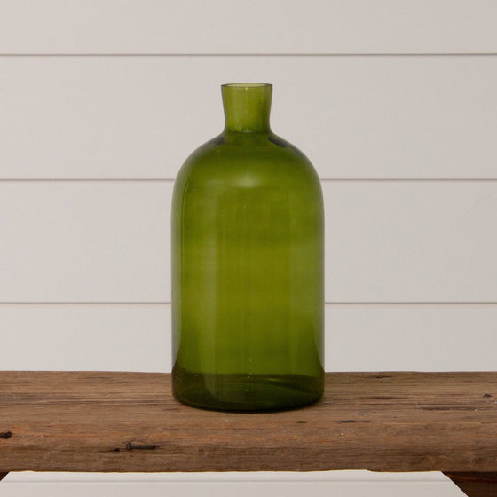 Green Glass Vase