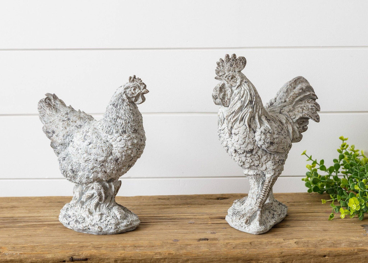 Rooster And Hen Figurines