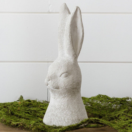 Small Cement Rabbit Bust