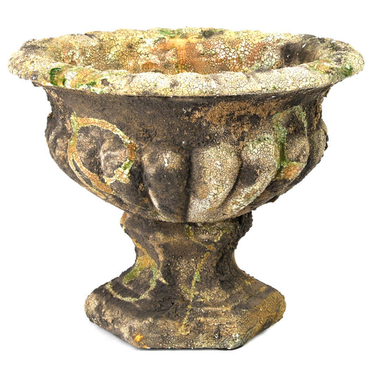 Aged Ceramic French Urn Low